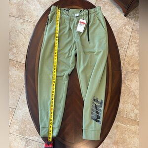 Nike Green Sweatpants with Elastic Waistband and Logo -Sz Large